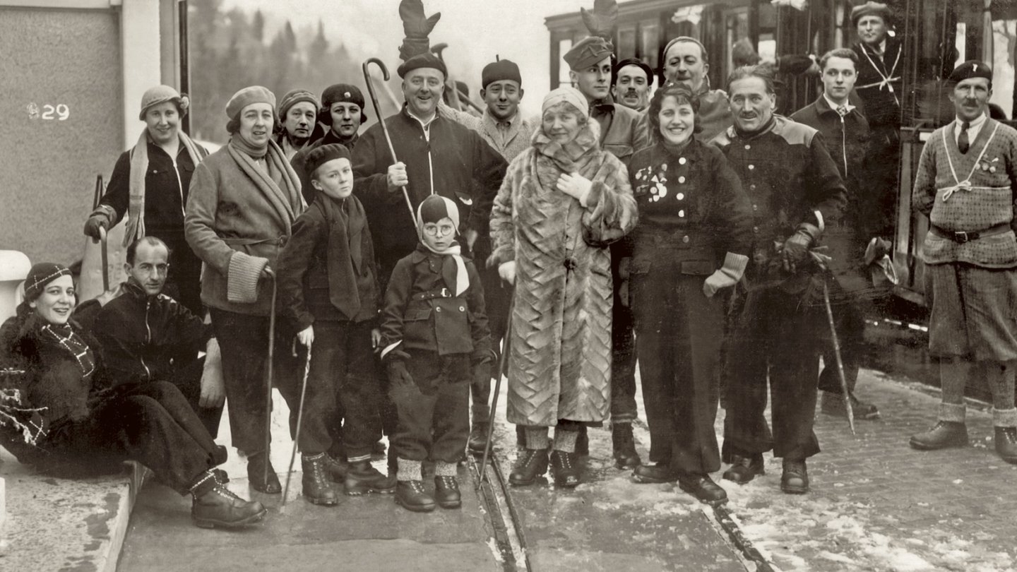famille Bolloré en hiver 1934