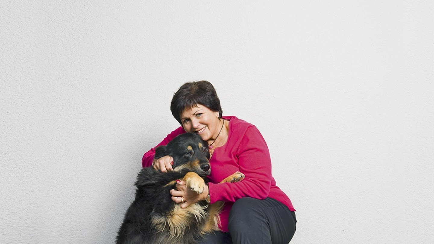 Patricia Philippossian et sa chienne Julie