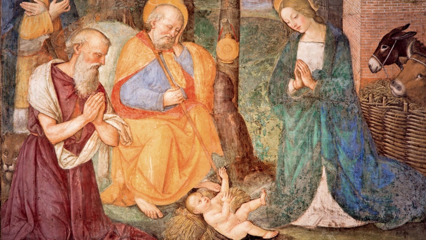 Nativité de Pinturicchio, XVe siècle, Basilique de Santa Maria del Popolo à Rome.